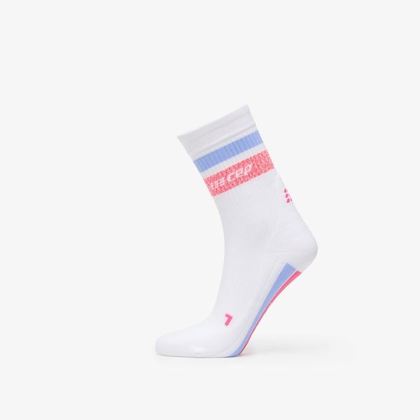 CEP CEP Miami Vibes Mid Cut Compression Socks White/ Pink/ Sky L