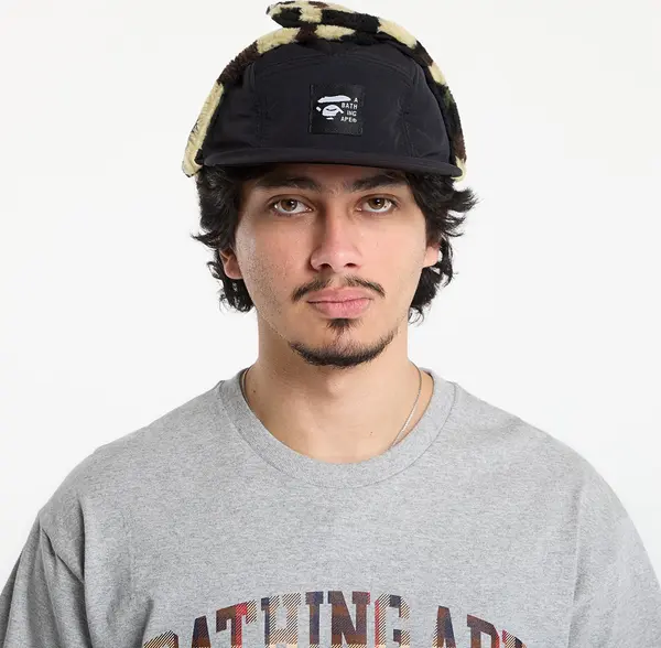 A BATHING APE Čepica A BATHING APE 1St Camo Puffy Flight Cap Black L