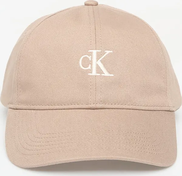 Calvin Klein Čepica Calvin Klein Monogram Embroidery Baseball Cap Desert Taupe/ Contrast Logo Universal