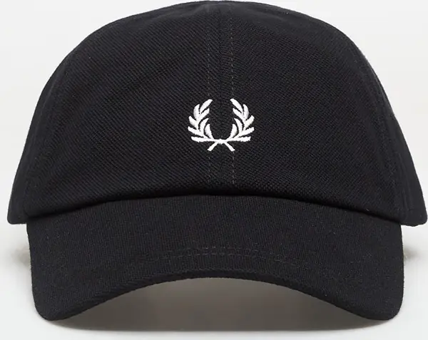 FRED PERRY Čepica FRED PERRY Pique Classic Cap Black/ Snowwhite Universal