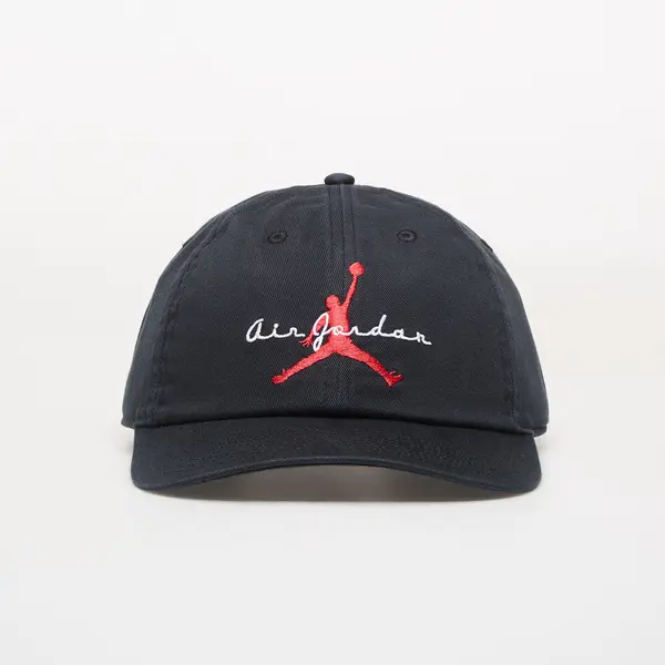 Jordan Čepica Jordan Club Cap Unstructured Adjustable Hat Black/ White/ University Red S/M