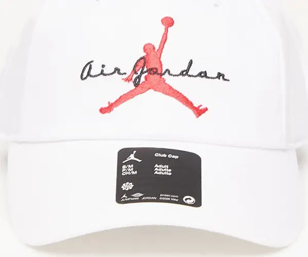 Jordan Čepica Jordan Club Cap Unstructured Adjustable Hat White/ Black/ University Red L/XL