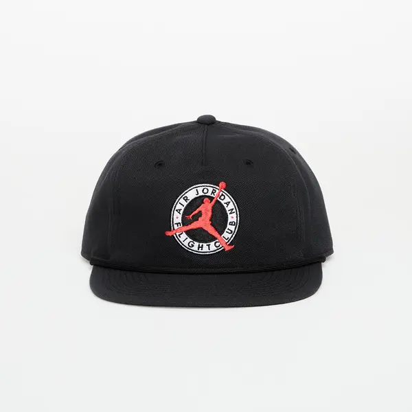 Jordan Čepica Jordan Flight Club Pro Unstructured Flat Bill Hat Black/ Black L/XL