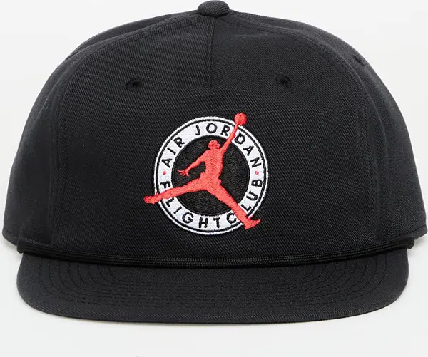Jordan Čepica Jordan Flight Club Pro Unstructured Flat Bill Hat Black/ Black L/XL