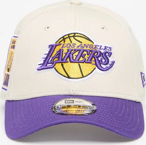 New Era Čepica New Era Los Angeles Lakers 9FORTY Contrast Patch Adjustable Cap Stone/ True Purple Universal