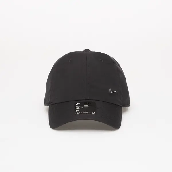 Nike Čepica Nike Dri-FIT Club Unstructured Metal Swoosh Cap Black/ Metallic Silver Universal