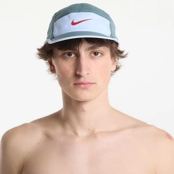 Nike Čepica Nike Fly Dri-FIT Unstructured Swoosh Cap Mineral Slate/ Hydrogen Blue/ Team Crimson S/M