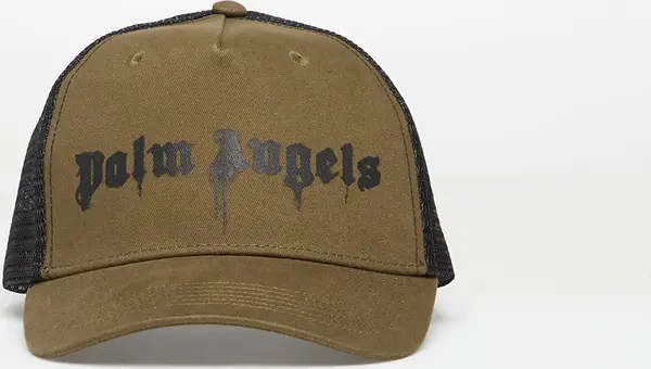 Palm Angels Čepica Palm Angels Spray Logo Trucker Cap Army Green/ Black Universal