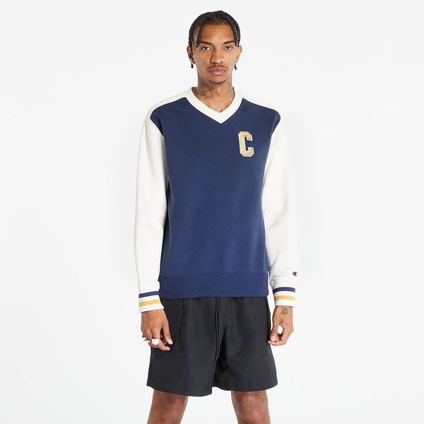 Champion Champion V-Neck Sweatshirt Blue/ White