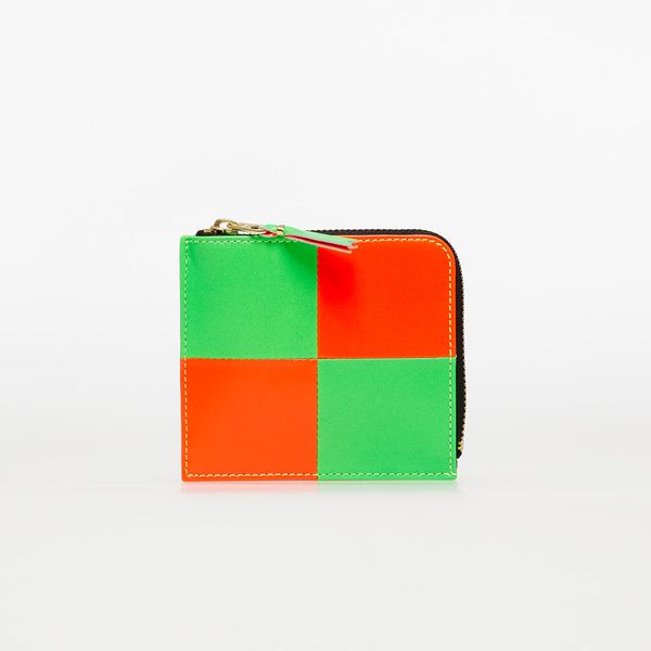 Comme des Garçons Wallets Comme des Garçons Fluo Squares Wallet Orange/ Green