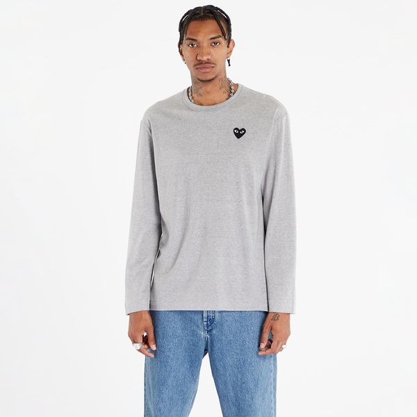 Comme des Garçons PLAY Comme des Garçons PLAY Heart Logo Long Sleeve Tee UNISEX Gray