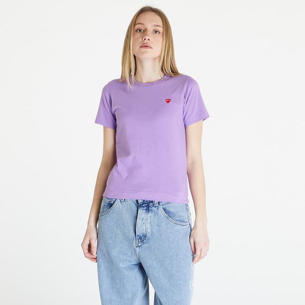 Comme des Garçons PLAY Comme des Garçons PLAY Heart Logo Short Sleeve Tee Lavender