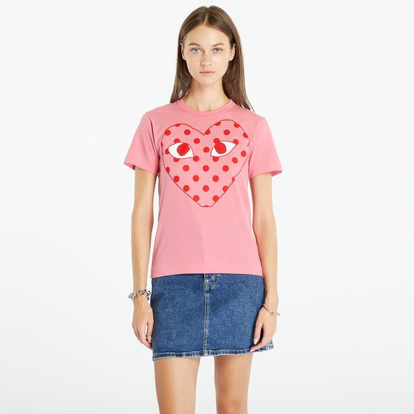 Comme des Garçons PLAY Comme des Garçons PLAY Heart Logo Short Sleeve Tee Pink