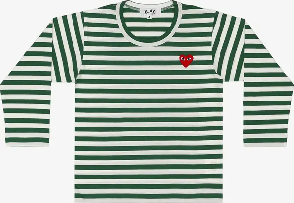Comme des Garçons PLAY Comme des Garçons PLAY Kids Red Emblem Knit T-Shirt Green 6