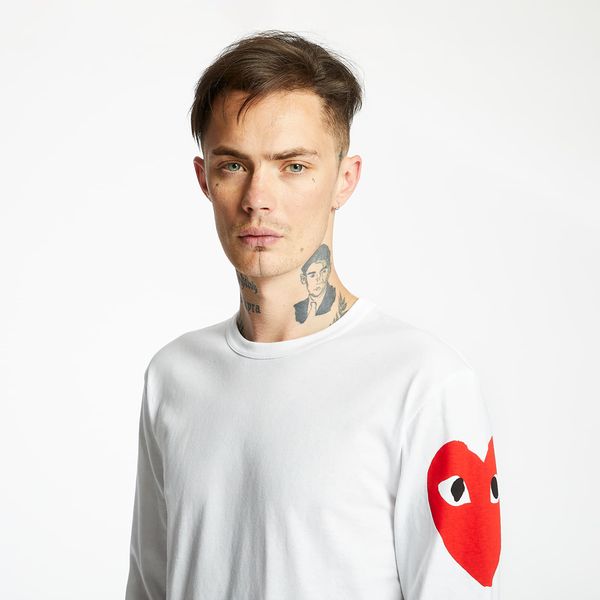 Comme des Garçons PLAY Comme des Garçons PLAY Longsleeve Tee White/ Red