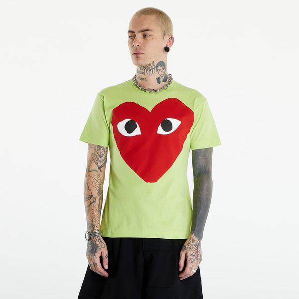 Comme des Garçons PLAY Comme des Garçons PLAY Short Sleeve Logo Print T-Shirt UNISEX Green