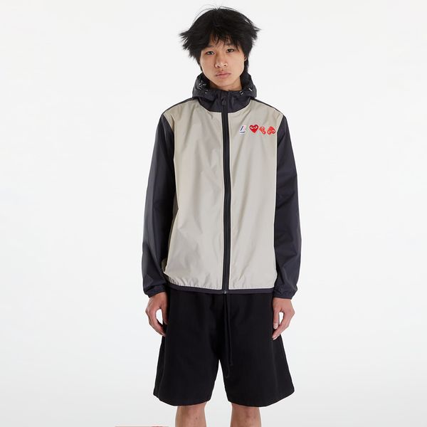 Comme des Garçons PLAY Comme des Garçons PLAY x K-Way Claude Contrast Jacket UNISEX Beige Grey/ Black