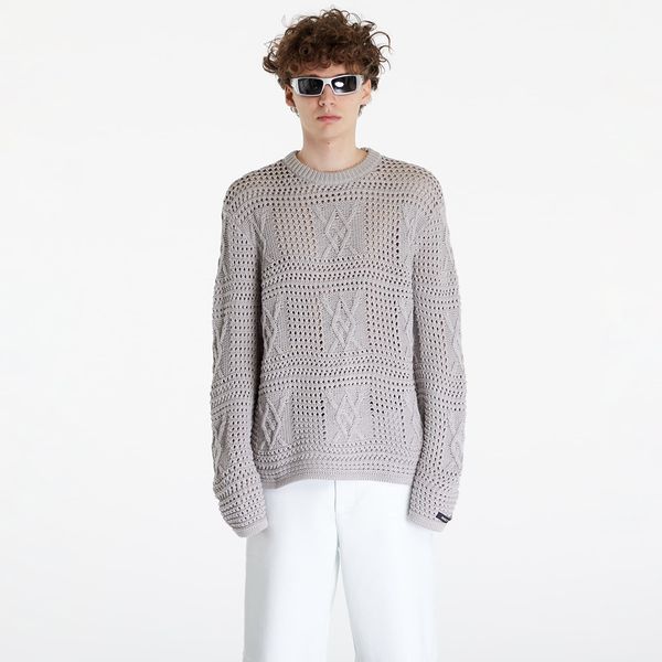 Daily Paper Daily Paper Zuberi Crochet Long Sleeve Sweater Moonstruck Grey