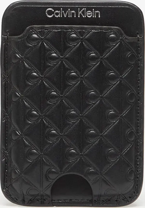 Calvin Klein Denarnica Calvin Klein Aop Leather Magnetic Card Case Black Universal