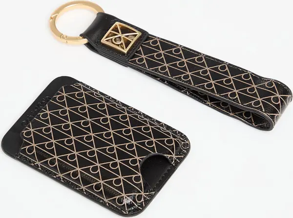 Calvin Klein Denarnica Calvin Klein Emblem Aop Key Fob + Cardholder Black Universal