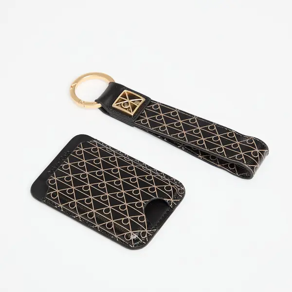 Calvin Klein Denarnica Calvin Klein Emblem Aop Key Fob + Cardholder Black Universal