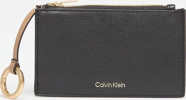Calvin Klein Denarnica Calvin Klein Foil Logo Top Zip Cardcase Black Universal