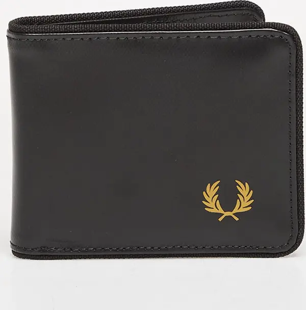 FRED PERRY Denarnica FRED PERRY Tonal Coated Polyester Billfol Black/ Gold Universal