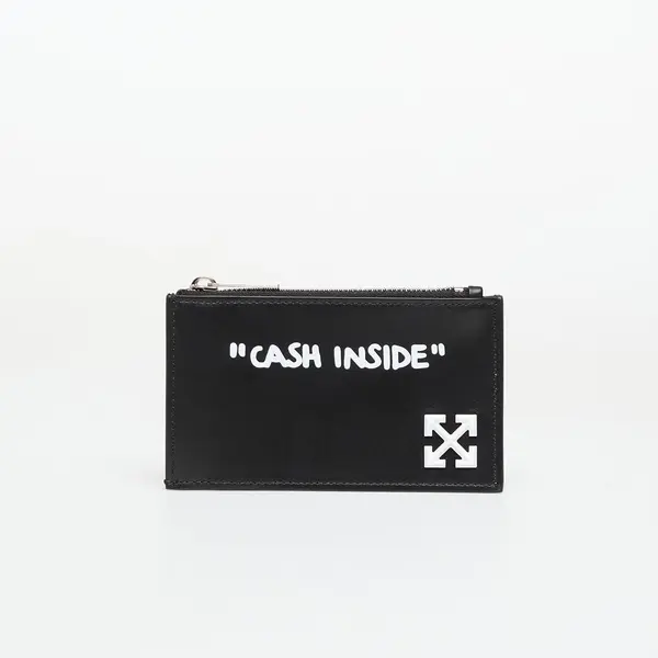 Off-White Denarnica Off-White Jitney Quote Zipped Card Case Black/ White Universal