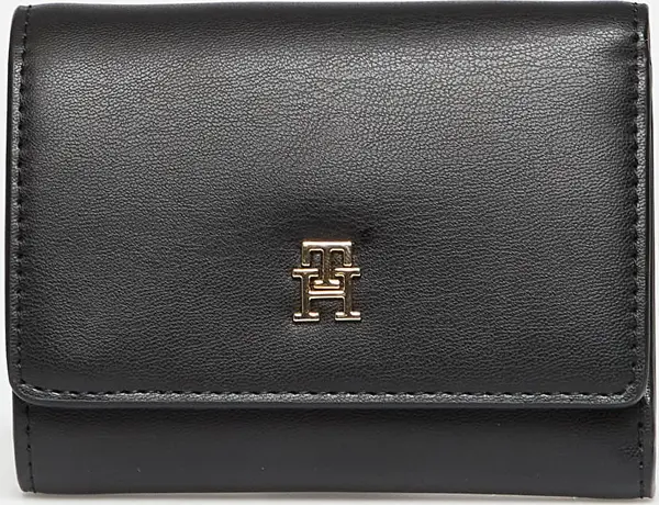 Tommy Hilfiger Denarnica Tommy Hilfiger TH Monogram Flap Trifold Wallet Black Universal