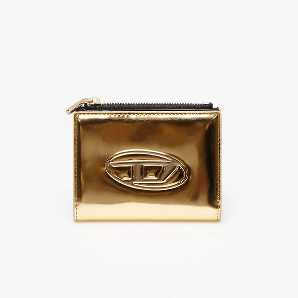 Diesel Diesel Bi-Fold Zip Wallet Gold