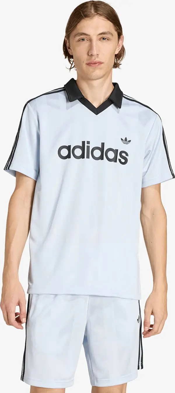 adidas Originals Dres adidas Archive Collar Engineered Jersey Crystal Sky M