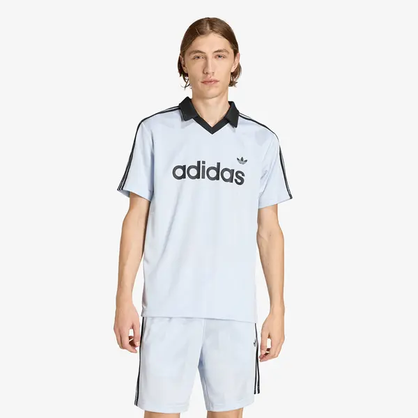 adidas Originals Dres adidas Archive Collar Engineered Jersey Crystal Sky M