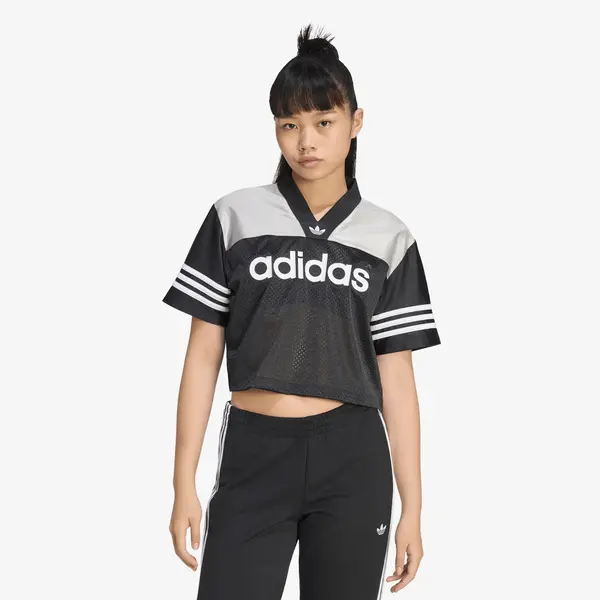 adidas Originals Dres adidas Crop Jersey Black/ Grey Two/ White M