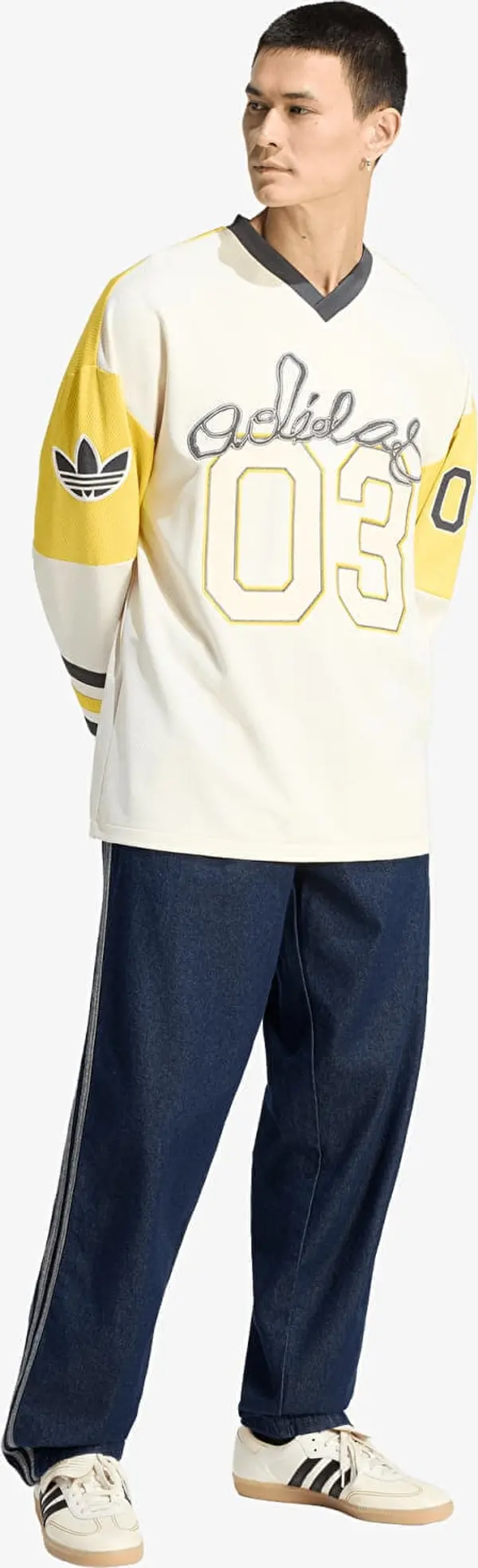 adidas Originals Dres adidas Hockey Long Sleeve Jersey Eqt Yellow/ Pure Ruby L