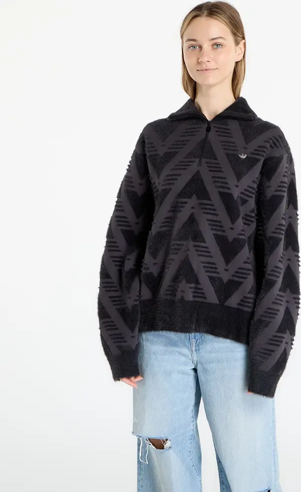 adidas Originals Dres adidas Knitted Half-Zip Sweater Black M