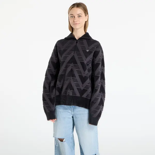 adidas Originals Dres adidas Knitted Half-Zip Sweater Black XS