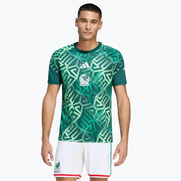 adidas Originals Dres adidas Mexico 26 Home Pre Match Jersey Aurora Ivy XXL