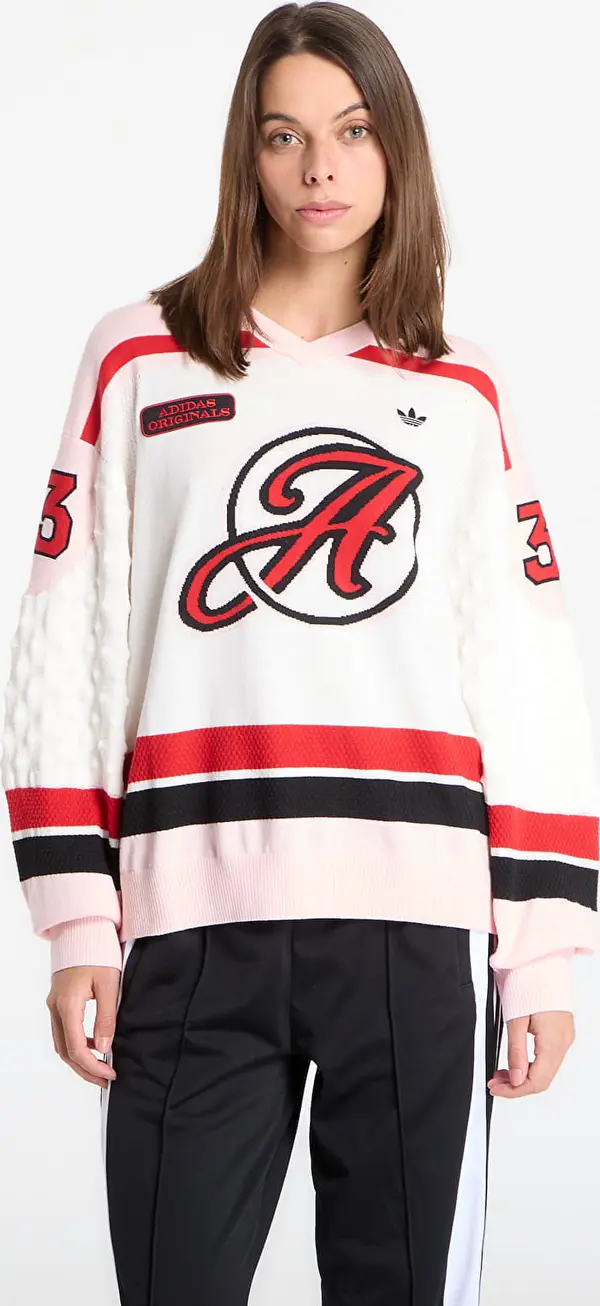 adidas Originals Dres adidas Os Sports Jersey White/ Sandy Pink/ Better Scarlet L