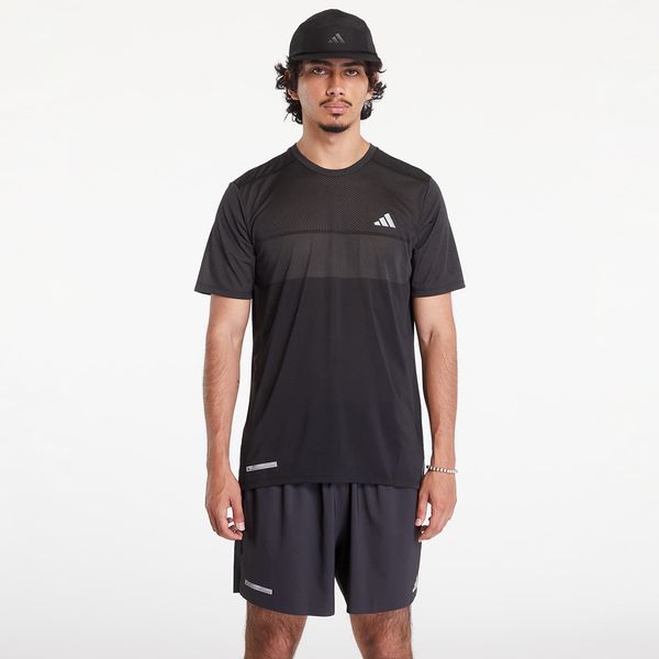 adidas Performance Dres adidas Ultimateadidas HEAT.RDY Engineered Running Short Sleeve Tee Black/ Grey Four M