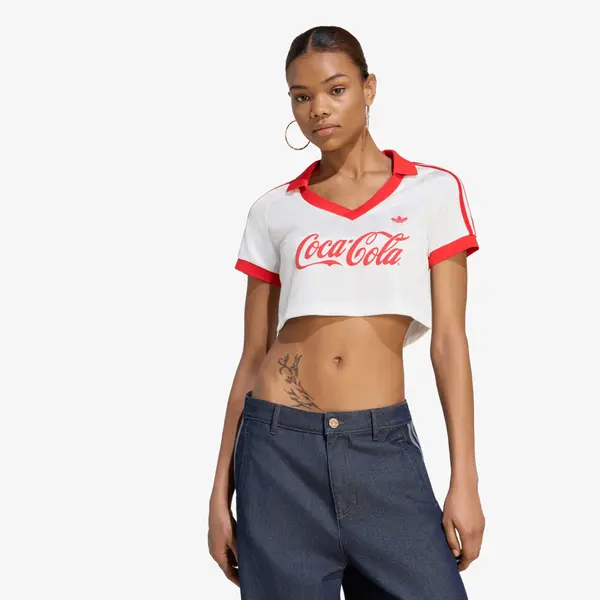 adidas Originals Dres adidas x Coca Cola Cropped Jersey Core White L