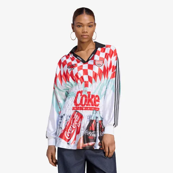 adidas Originals Dres adidas x Coca Cola Mash Up Smocked Jersey White/ Multicolor M