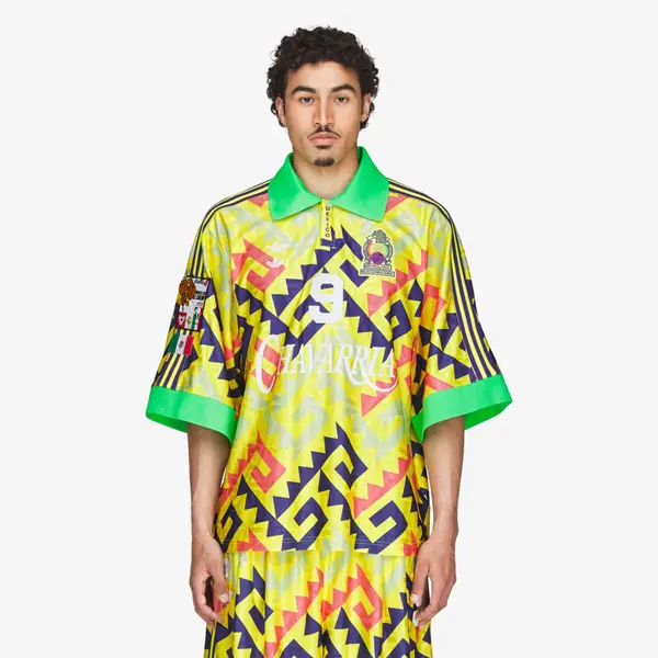 adidas Originals Dres adidas x Willy Chavarria Aop Goalkeeper Jersey Solar Lemon/ Pure Purple/ Solar Turbo M
