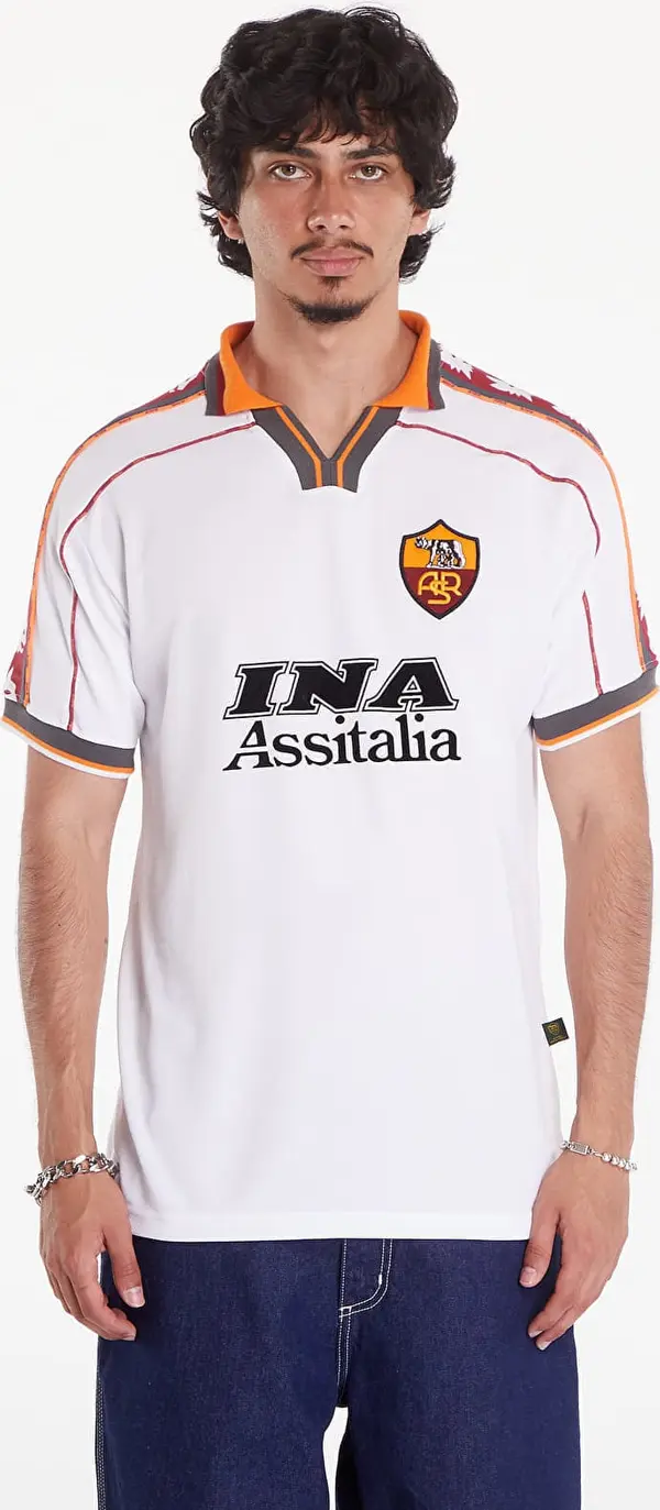 COPA Dres COPA AS Roma 1998 - 99 Away Retro Football Shirt UNISEX White XL