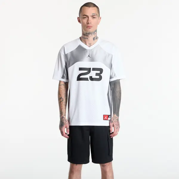 Jordan Dres Jordan Flight Men's Jersey Top White/ Lt Smoke Grey/ Black S