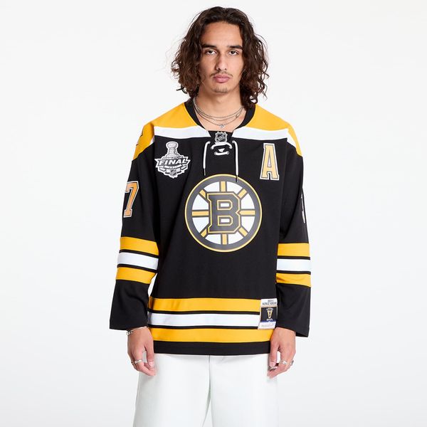 Mitchell & Ness Dres Mitchell & Ness Boston Bruins 37 Patrice Bergeron NHL Stanley Cup Jersey Black/ Yellow Black/ Yellow L