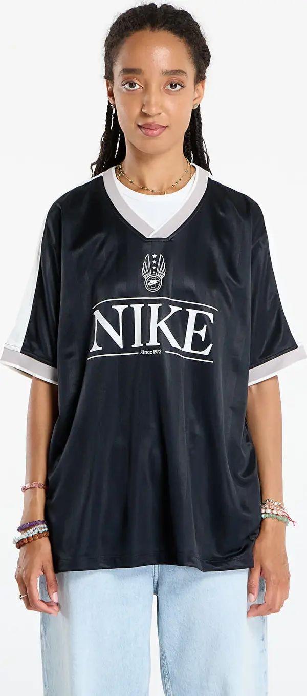 Nike Dres Nike Sportswear Women's V-Neck Jersey Top Black/ Sail/ College Grey/ Sail XS