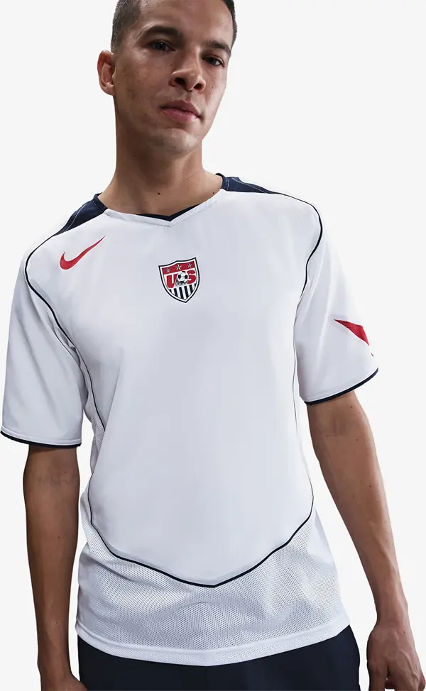 Nike Dres Nike USMNT 2004 Total 90 Reissue Men's Soccer Replica Jersey White/ College Navy/ University Red L