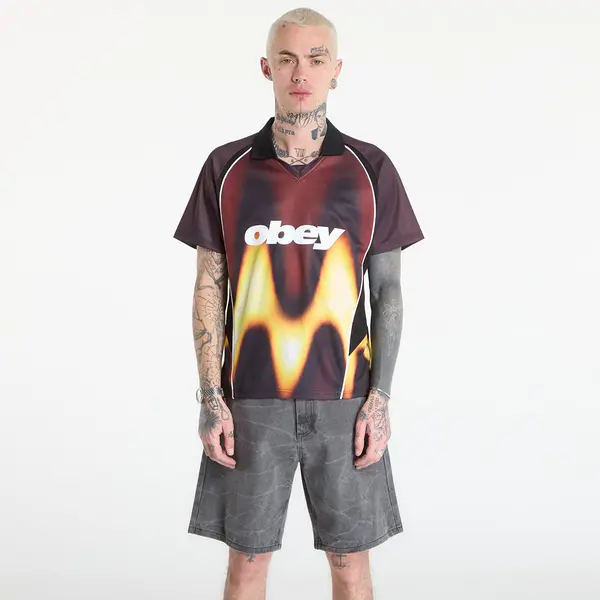 OBEY Clothing Dres OBEY Blurred Soccer Jersey Burnt Red M