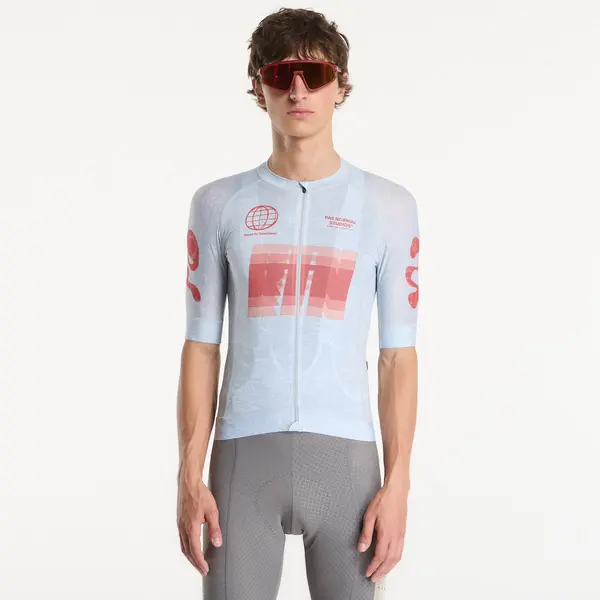 Pas Normal Studios Dres Pas Normal Studios Mechanism Logo Jersey AOP RTN Light Aqua L