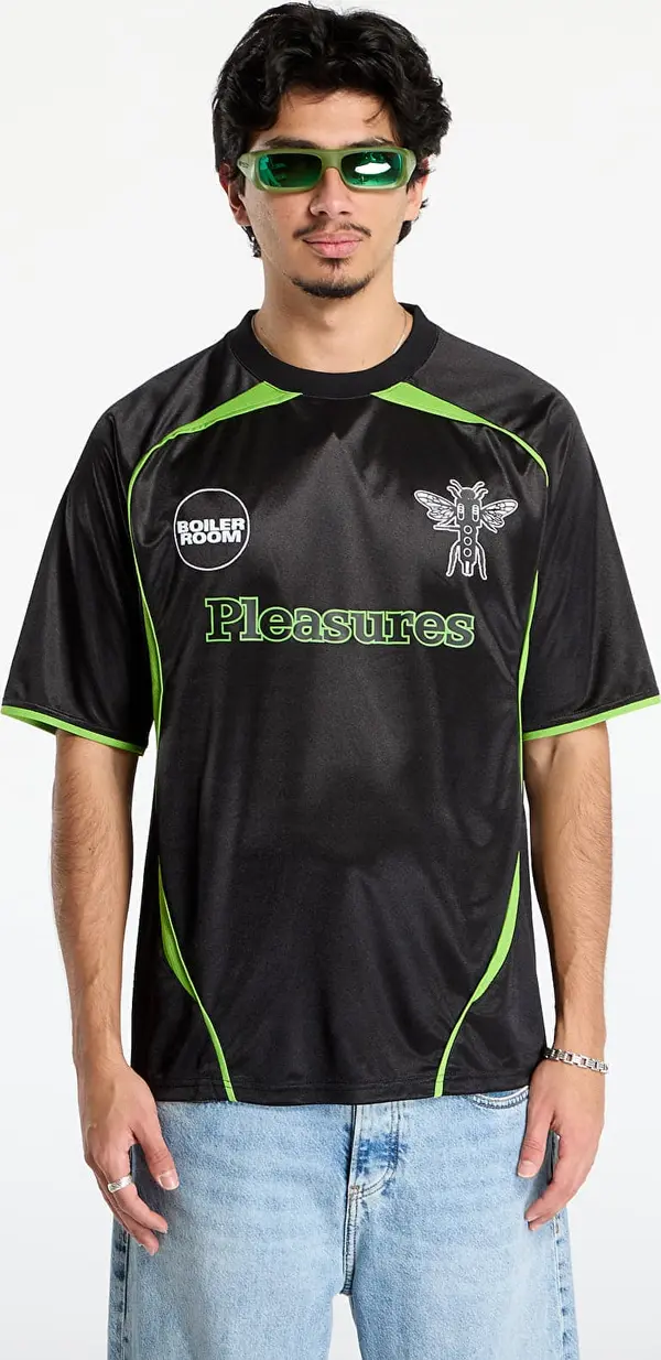 PLEASURES Dres PLEASURES x Boiler Room Aqua Soccer Jersey Black L